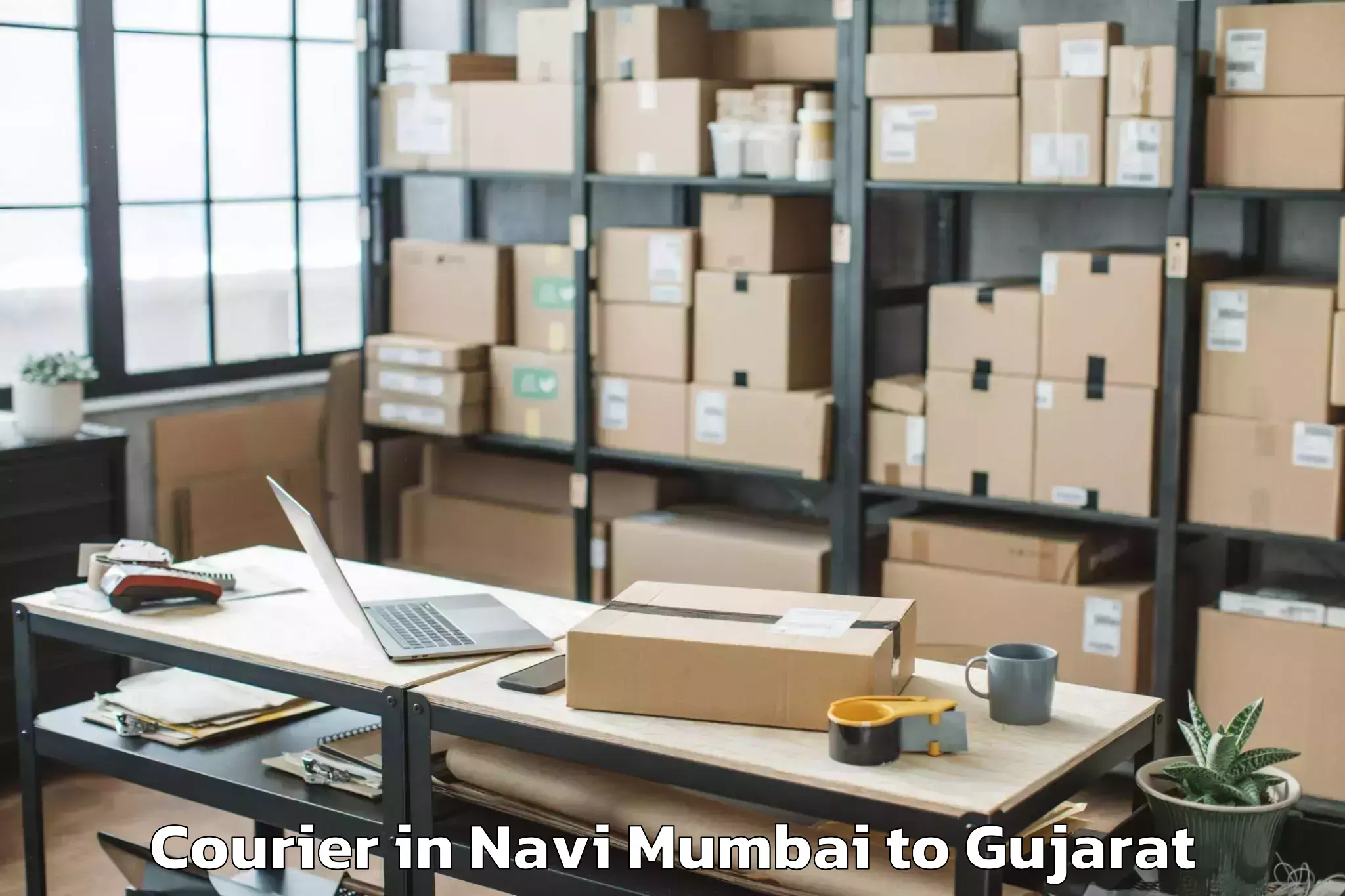 Easy Navi Mumbai to Jambughoda Courier Booking